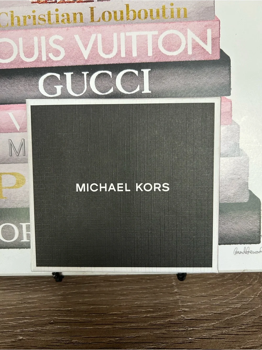 Michael Kors Men's Black Signature Card Holder & Money Clip Set